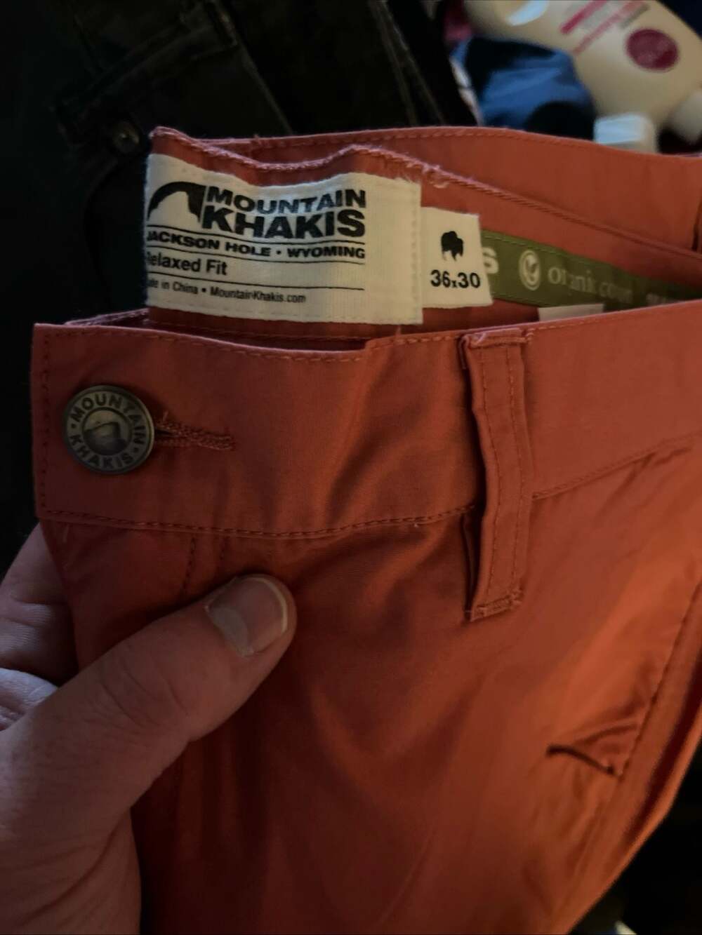 Mountain Khakis Poplin Pants Mens 36x30 Relaxed Fit Salmon Colored - Unworn NWOT